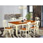 Ensemble de table de salle à manger 7 pièces composé d'une table de salle à manger rectangulaire avec rallonge papillon et 6 chaises en bois, 42 x 84 po, noir et cerise-977071365-977071416-977071418