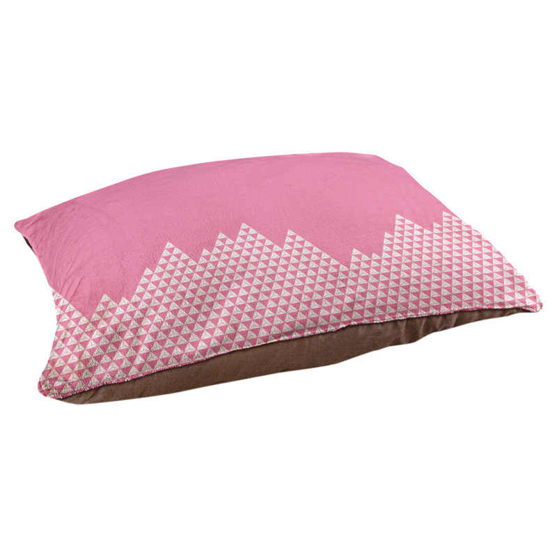 Coussin mountain dog Byrge, Moyen (30" x 20" D x 10" H), Rose / Gris