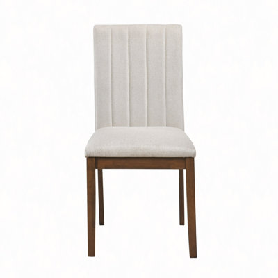 Dining Chairs Set Of 2 Fabric Upholstery Seat And Back Wooden Kitchen Dinng Furniture
