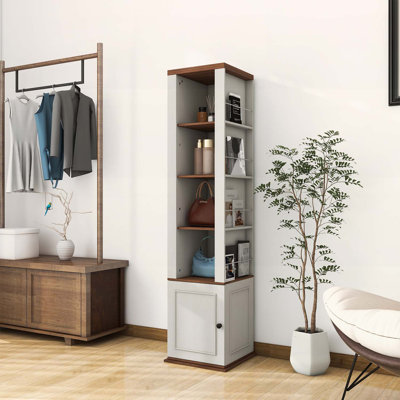 Armoire de rangement rotative, idéale pour le salon, le vestibule et la salle de bain