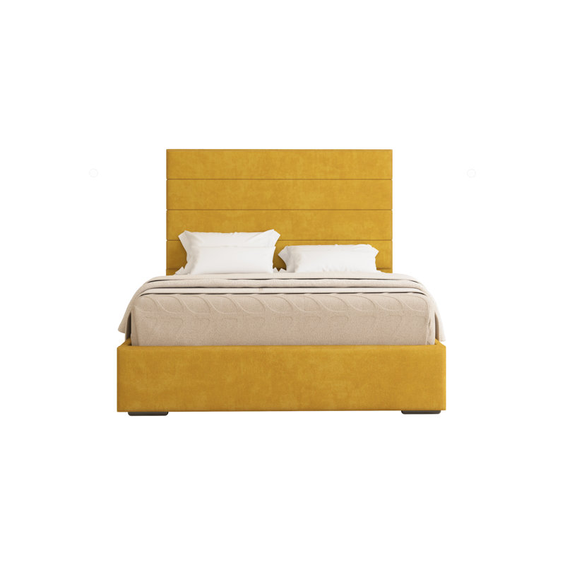 Chanute Upholstered Bed Frame, Single (3'), Turmeric