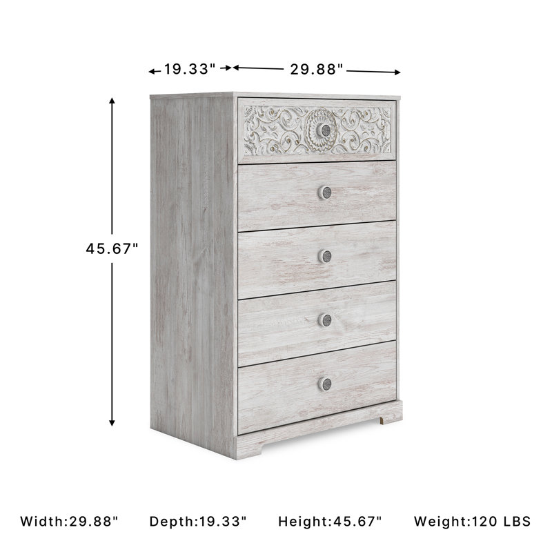 Bedriye 29.88'' W 5 - Drawer Dresser