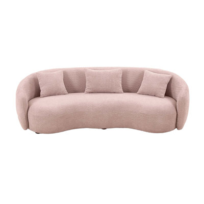 Yazgur Boneless 93.6" Curved Modern Upholstered Sofa