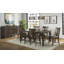 Table large Keshan Whiskey River 60-78 "avec feuille, gris poudre