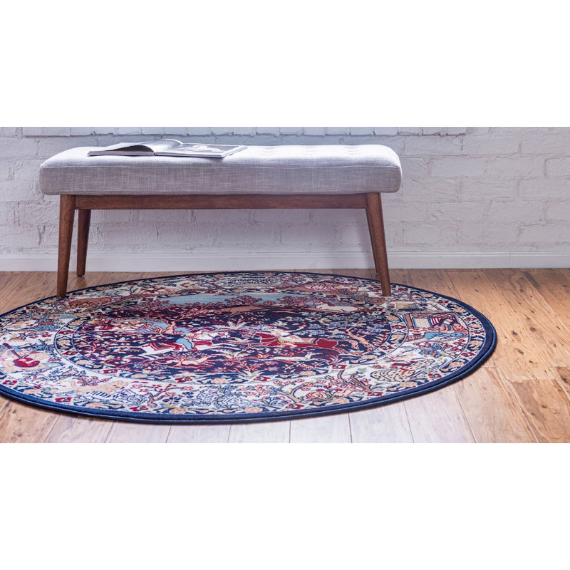 Tapis traditionnel Kelayeh couleur saphir