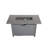 Smoked Glass Metal Rectangle Fire Pit