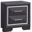 Table de chevet G01600-N, noir