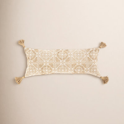 Chloe 100% Cotton Lumbar Rectangular Pillow