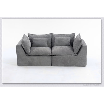 Canapé d'angle modulaire surdimensionné Cloud Couch de 74,8 cm de largeur, pour un confort et une détente ultimes dans les ensembles de meubles de salon, 2 places