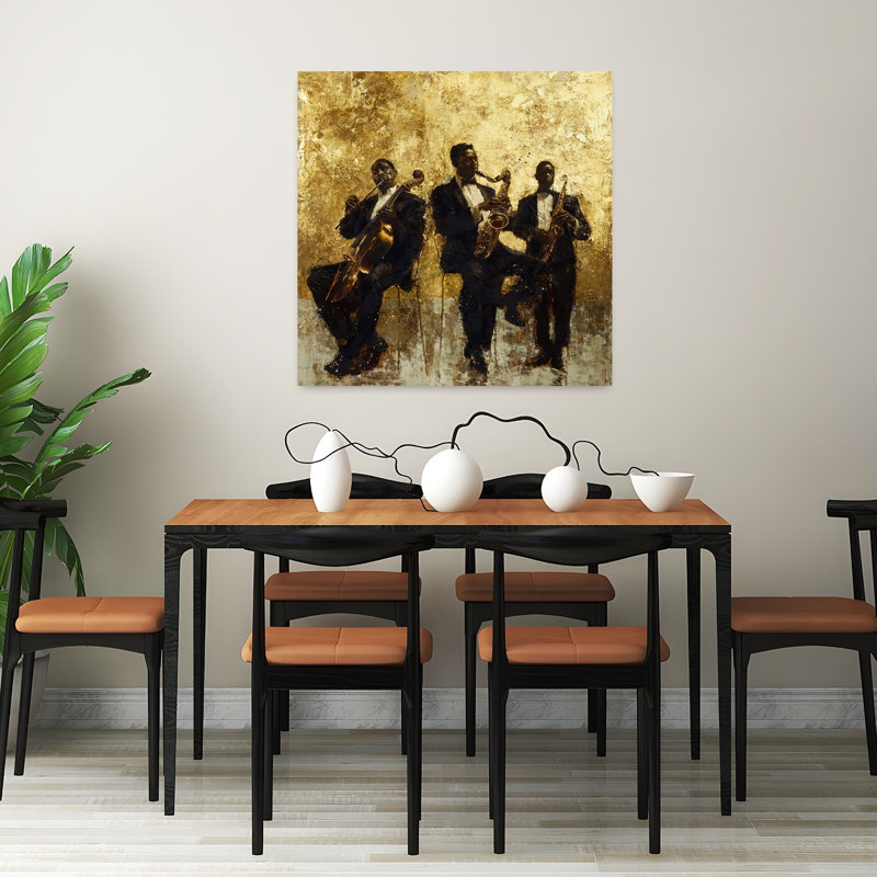 Golden Era 3, art abstrait contemporain, H 32 po x l 32 po
