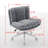 W26.4 inch Wider seat Office Chair,Artificial rabbit hair Home Office Chair with Metal Base,Adjustable Desk Chair Swivel Office Chair,Vanity Chair(Pink)-1354368792