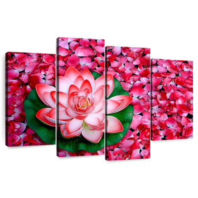 Lotus Flower And Rose Petals