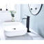 Robinet de salle de bain avec bec cascade, poignée à un trou, acier inoxydable noir mat et accrédité, rouille, aérateur de 1,2 gallon par minute, bonde escamotable, 500 000 cycles, débit, assemblage-123061713