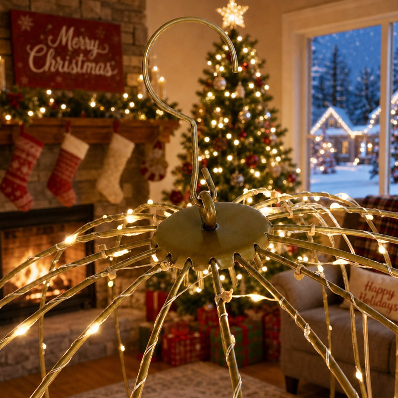 Ensemble de 3 décorations de Noël extérieures : boules préilluminées avec 8 modes d'éclairage, minuterie et lumières LED.
