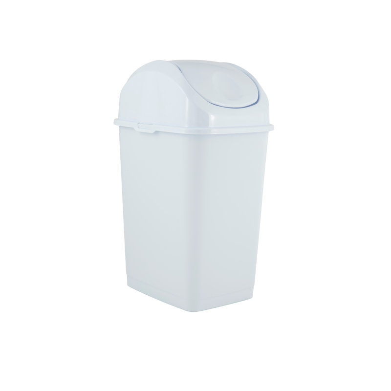 Poubelle pivotante 2,6 gallons Spina, Blanc, 2,5 gallons