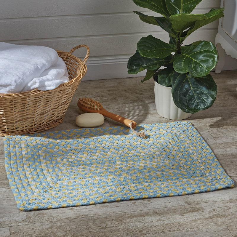 Skrolan Cotton Geometric Indoor Rug, Rectangle 1'8" x 2'6"