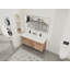 Meuble-lavabo autoportant 60 po avec double lavabo en résine blanche 60 po
