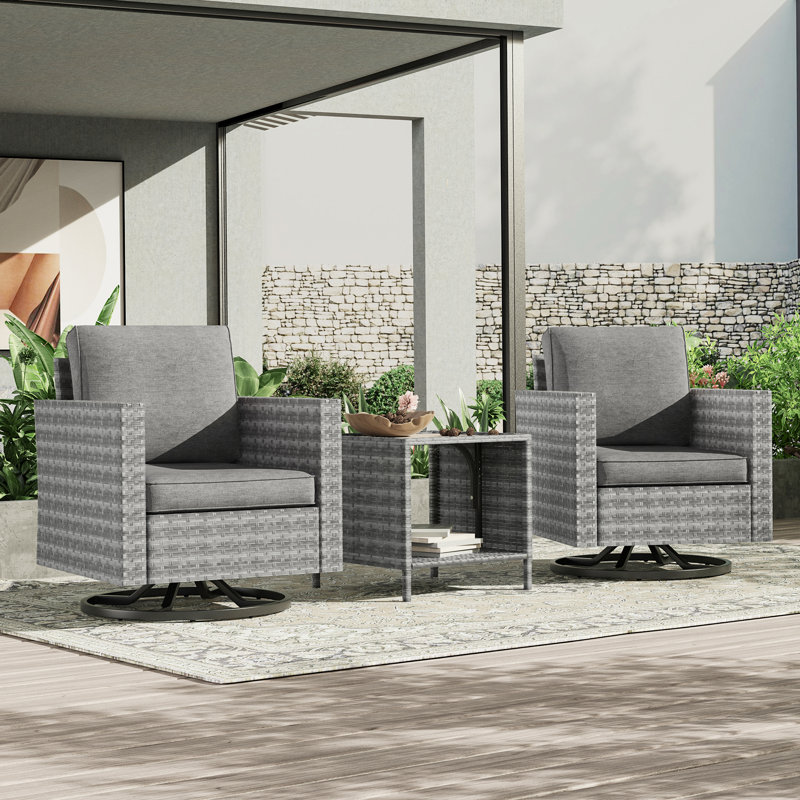Ensemble de meubles d'extérieur Erol Patio, Gris, Gris