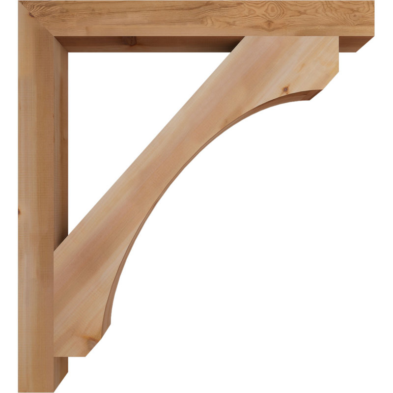 Support en bois rustique Legacy Block, Cèdre rouge, Lisse, H 44 po x l 3,5 po x P 40 po