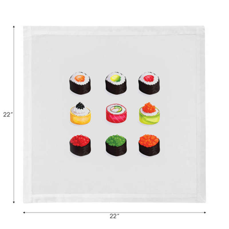 Sushi Zen Cotton Sateen Dinner Napkins