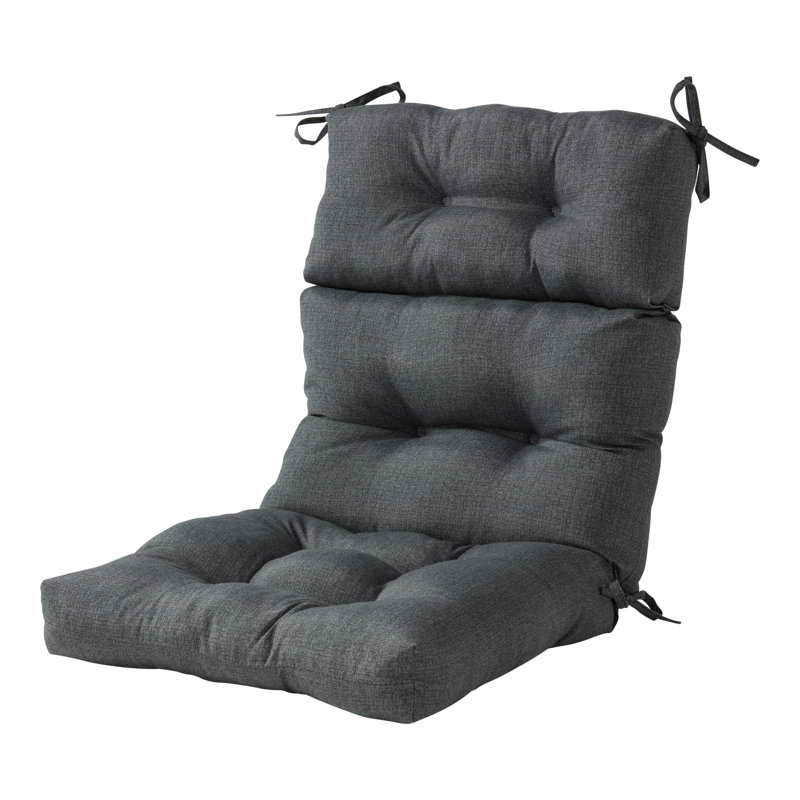 Lester Outdoor High Back Chair Cushion, Carbon, 1