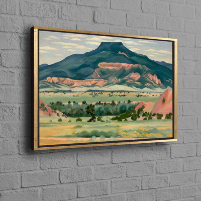 Georgia O'keeffe Inspired Nature Landscape Art on Cotton Canvas Featuring Rich Hues and Abstract Imagery