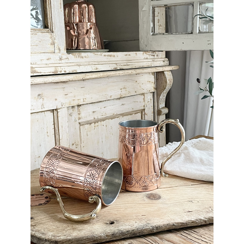 Vintage Inspired Hammered Copper Beer Mug