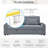 82" Upholstered Convertible Sleeper Sofa