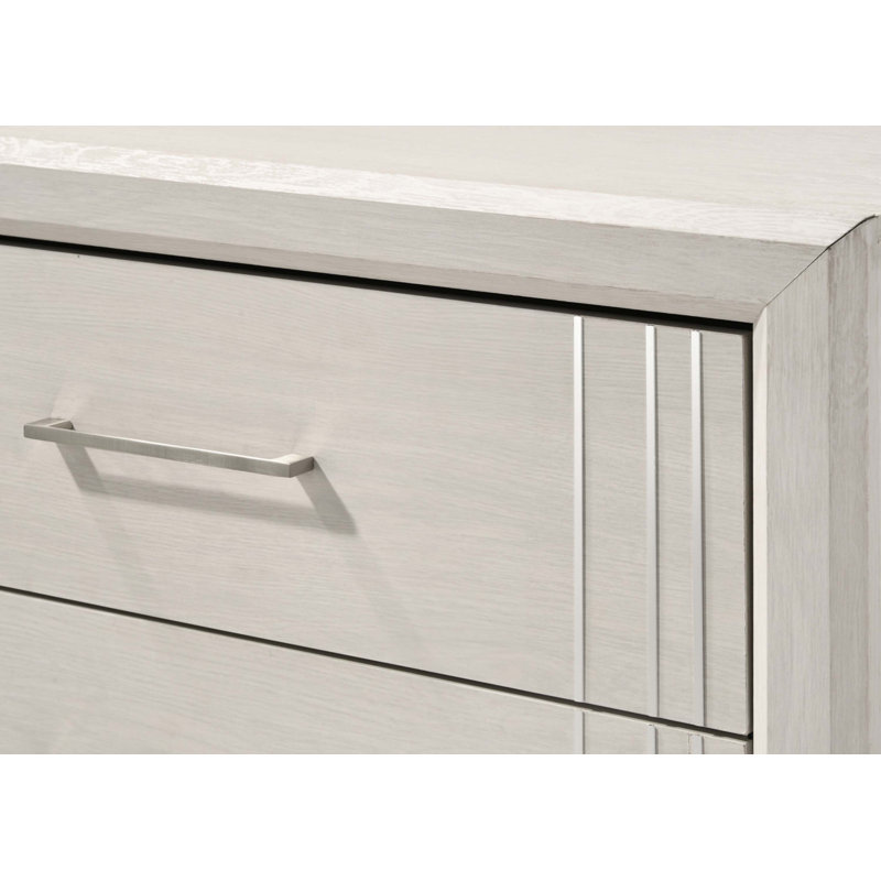 1Pc Contemporary Four-Drawers Chest, Bed Side Cabinet, Beige