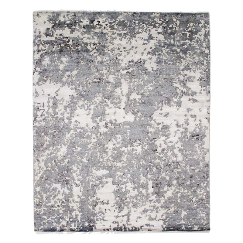 Abstract Area Rug in Gray