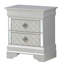 Table de chevet 2 tiroirs avec poignée en forme de diamant de style transitionnel-1609760687
