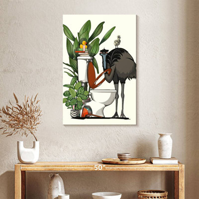 Ketti Emu Using The Toilet