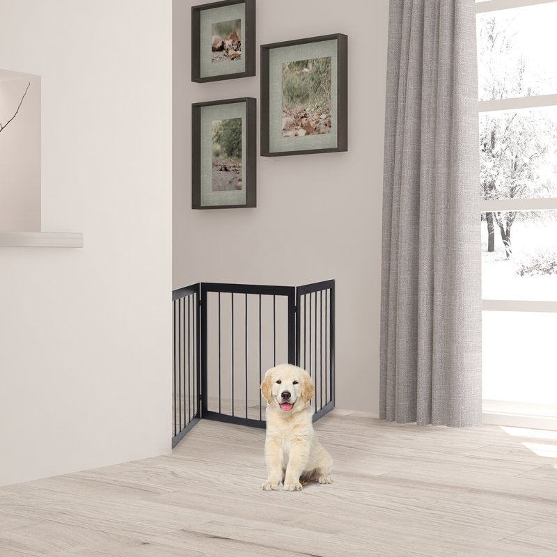 Maone Wood Free Standing Pet Gate
