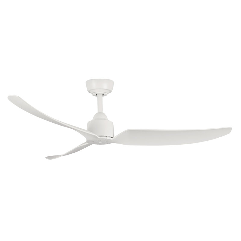 Hugo Smart Outdoor Downrod Ceiling Fan, White