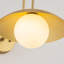 Applique murale 1 lumière Mid-Century moderne en laiton avec verre de lait
