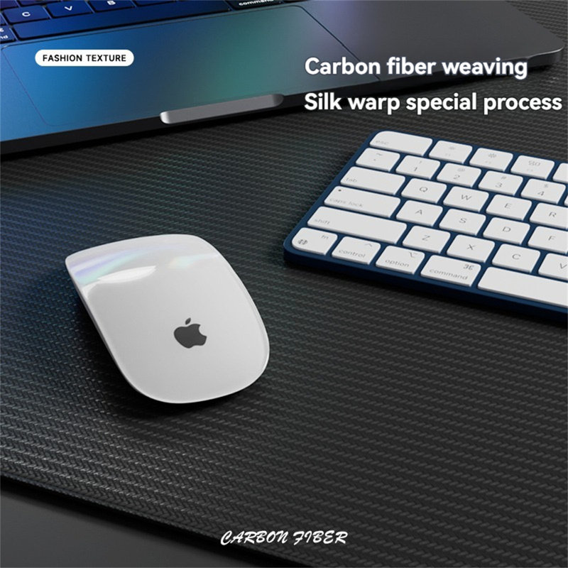 Carbon Fiber Mouse Pad - Waterproof, Oversized With Stitched Edges