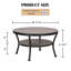 Table basse ronde à 2 niveaux avec bords festonnés Aderes-975174606