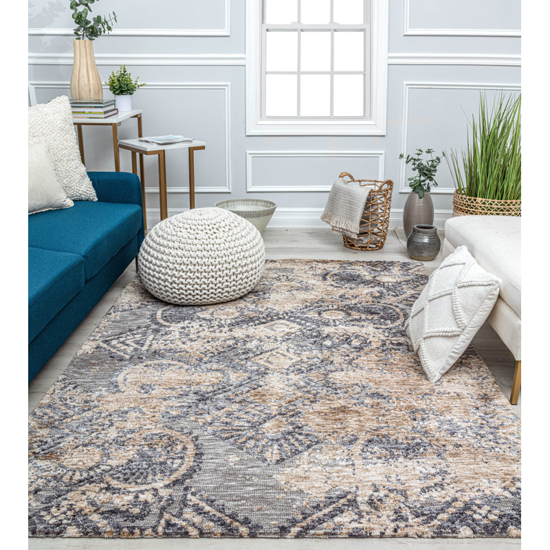 Marcha Performance Geometric Indoor Rug, Rectangle 8'  x 10'
