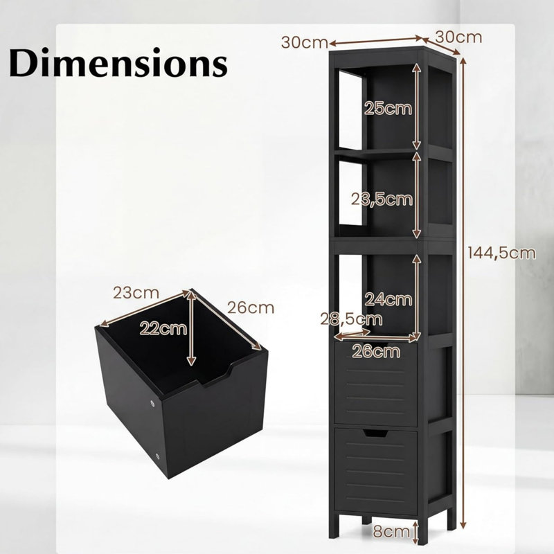 Freestanding Linen Cabinet