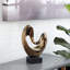 Sculpture décorative en forme de cœur en polystone avec base noire-20525832