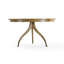 Solar Round Walnut Wood Dining Table-1000527797
