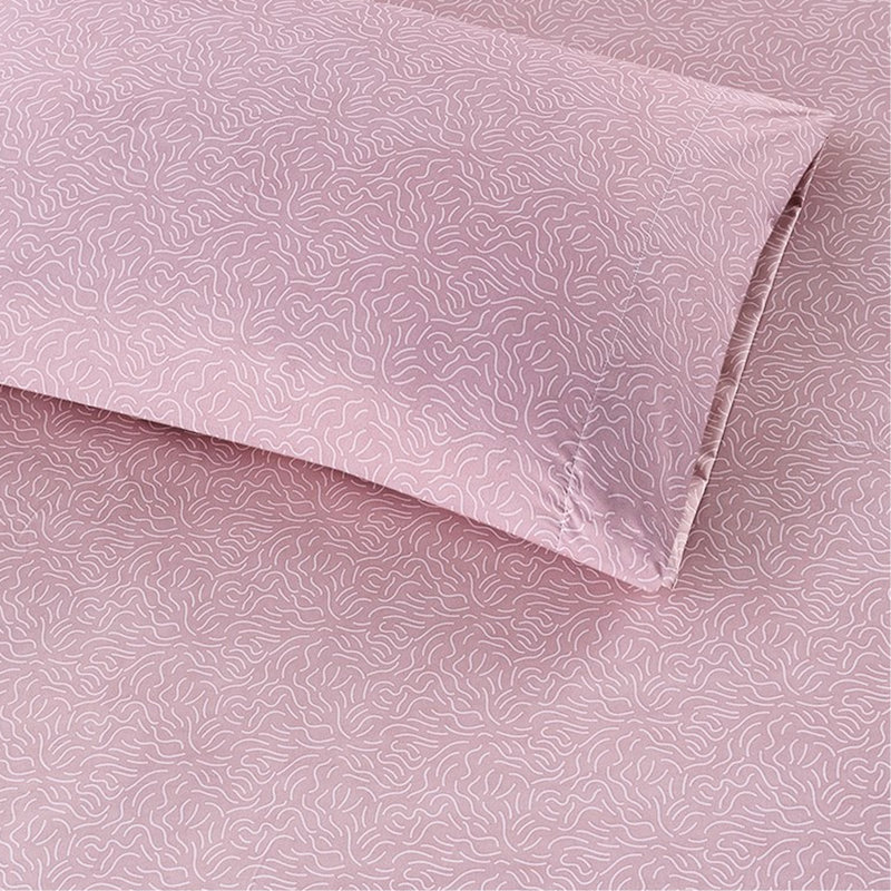 Ensemble de draps pour grand lit 4 pièces - 100% microfibre douce et lisse avec motif gai, infroissable toute l'année, comprend 1 l 90 po x L 102 po, l 60 po x L 14 po x P 14 po, 2 taies d'oreiller l 20 po L 30 po