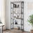 6-Tier Industrial Bookshelf, Tall Rustic Wood Bookcase with Metal Frame, Vintage Display Storage Rack-1972123040