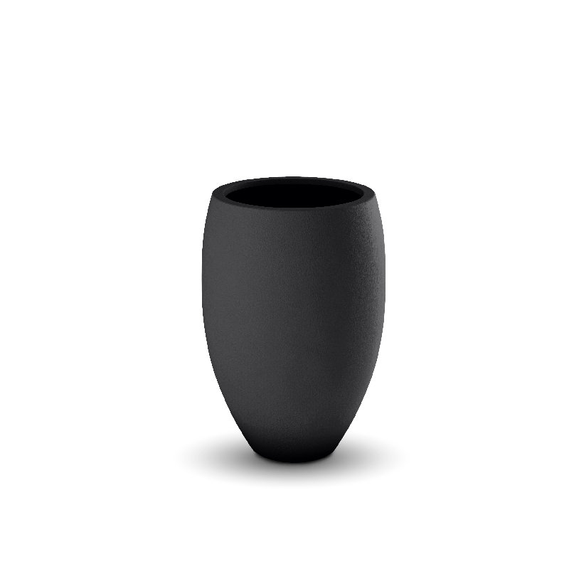 Brandy Concrete Planter, 23" H x 18" W x 18" D, Dark Gray