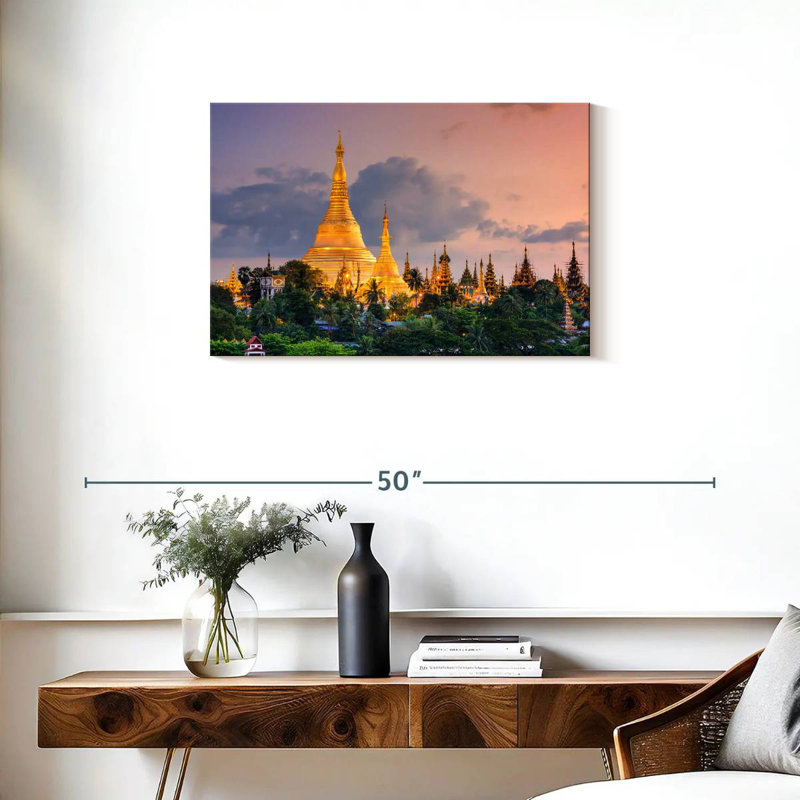 Adella Yangon's Shwedagon Pagoda, 20" H x 30" W