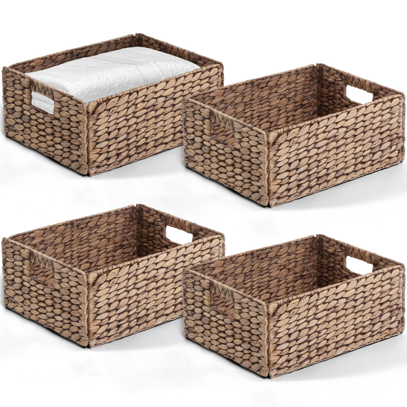 Water Hyacinth Storage Baskets set 4
