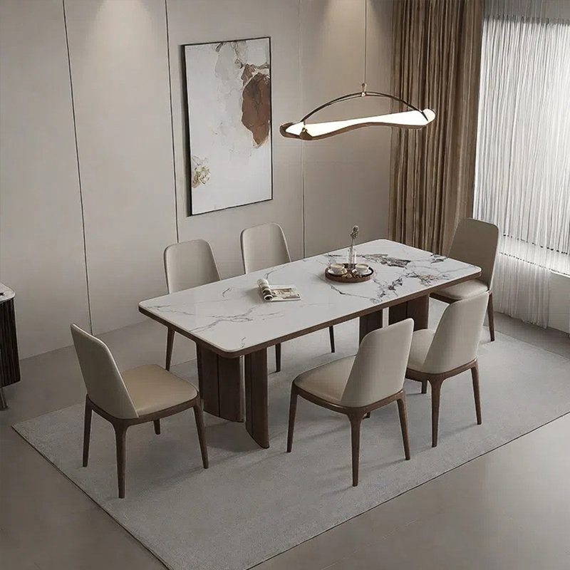 Ensemble de table de salle à manger et de chaises Simple Rock Plate, H 29,52 po x L 70,86 po x l 35,43 po