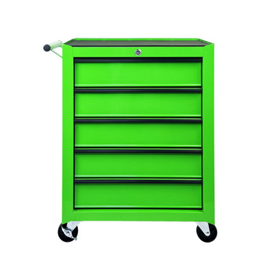 Rolling Metal Tool Chest with 5 Drawers, 20" 5-Drawer Tool Chest Cabinet with Ball Bearing Drawer Slides, Steel Tool Storage Box Organizer