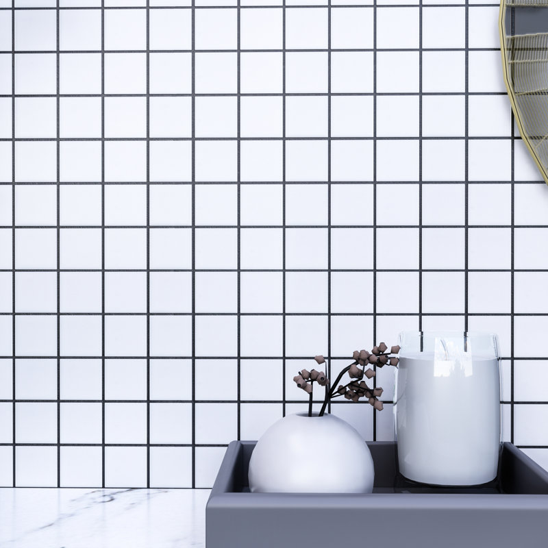 Carreau de mosaïque en porcelaine mate carrés 12,05 po x 12,05 po Porcetile