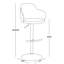 Tabouret de bar réglable en métal chromé et similicuir noir - ensemble de 2